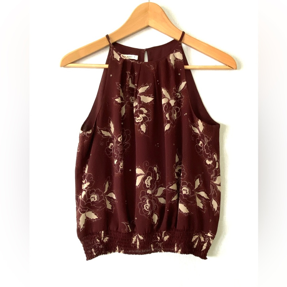 Planet Floral Halter Tank Top